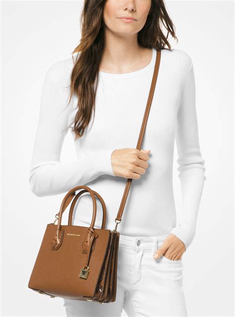 pic michael kors pebble leather crossbody|Michael Kors mercer crossbody bag.